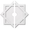 Ekena Millwork Axel Architectural Grde PVC Contemporary Ceiling Medallion, Two Piece, 22"OD x 3"ID x 12 1/4"C x 1"P CMP22AL2-03000 - alternate 1